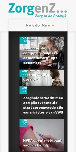 스폰서 기사용 네덜란드 매체 - ZorgenZ 사이트 미리보기
