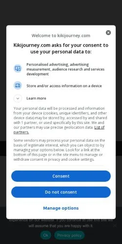 Anteprima del sito Kiki Journey, media di Stati Uniti per articoli sponsorizzati