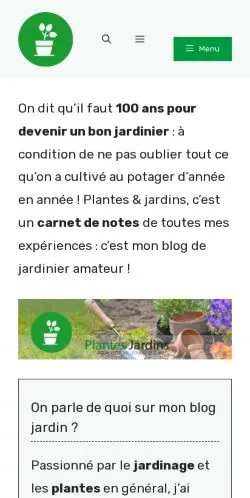 Anteprima del sito Plantes Et Jardins, media di Francia per articoli sponsorizzati