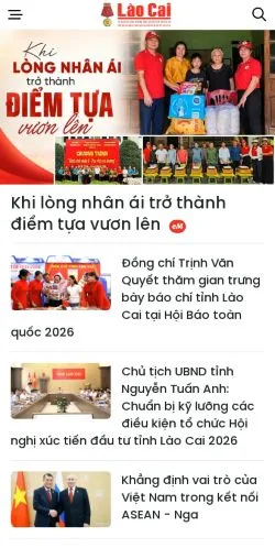 Anteprima del sito Báo Lào Cai, media di Vietnam per articoli sponsorizzati