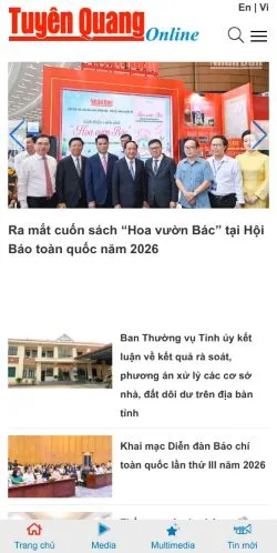 스폰서 기사용 베트남 매체 Báo Tuyên Quang 사이트 미리보기