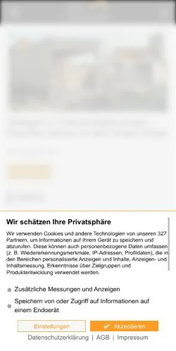 スポンサード記事向けのドイツメディア、Baumagazinのサイトプレビュー