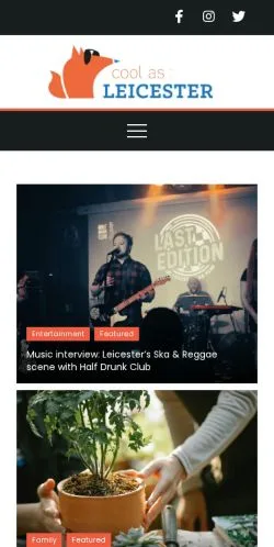 Anteprima del sito Cool As Leicester, media di Regno Unito per articoli sponsorizzati