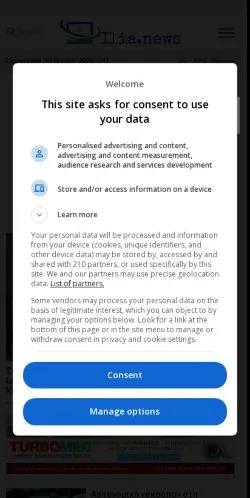 Anteprima del sito Ilia News, media di Grecia per articoli sponsorizzati