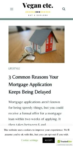Anteprima del sito Vegan Etc., media di Regno Unito per articoli sponsorizzati