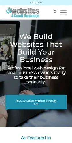 Podgląd witryny Websites 4 Small Business, medium z kraju Australia do artykułów sponsorowanych