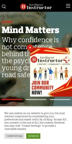 Voorbeeld van de site Intelligent Instructor, medium uit Verenigd Koninkrijk voor gesponsorde artikelen