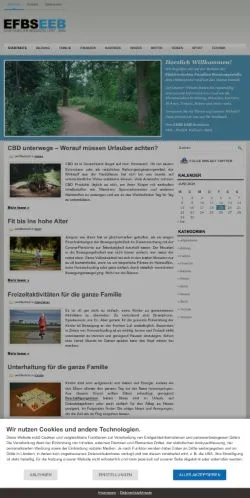 Voorbeeld van de site EFBS-EEB Familien-Magazin, medium uit Duitsland voor gesponsorde artikelen