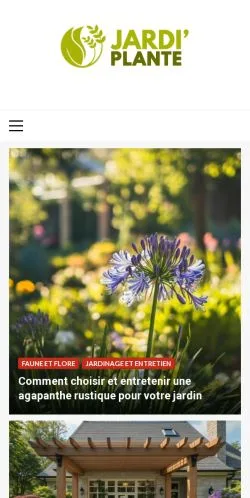 Anteprima del sito Jardiplante, media di Francia per articoli sponsorizzati