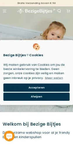 Podgląd witryny Bezige Bijtjes, medium z kraju Holandia do artykułów sponsorowanych