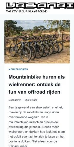 スポンサード記事向けのオランダメディア、Urbanridezのサイトプレビュー
