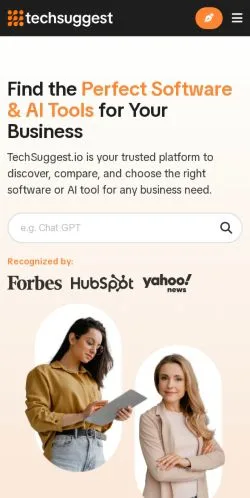 Forhåndsvisning av nettstedet TechSuggest, medium fra USA for sponsede artikler