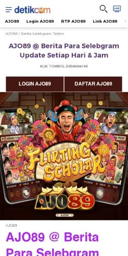 Förhandsvisning av webbplatsen AJO89 Berita Selebgram, medium i Indonesien för sponsrade artiklar