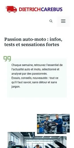 Anteprima del sito Dietrichcarebus, media di Francia per articoli sponsorizzati