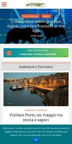 Forhåndsvisning av nettstedet BrianzaPiù, medium fra Italia for sponsede artikler