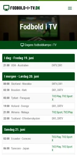 스폰서 기사용 덴마크 매체 Fodbold I TV 사이트 미리보기