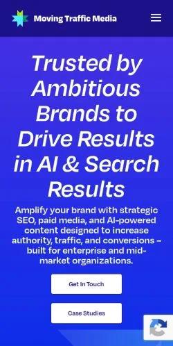 Anteprima del sito Moving Traffic Media, media di Stati Uniti per articoli sponsorizzati