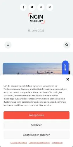 Sponsorlu makaleler için Almanya medyası NGIN Mobility sitesinin önizlemesi