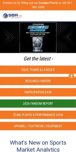 Anteprima del sito Sports Market Analytics, media di Stati Uniti per articoli sponsorizzati