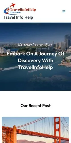 스폰서 기사용 미국 매체 Travel Info Help 사이트 미리보기