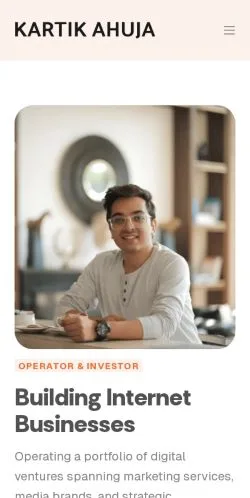 Anteprima del sito Kartik Ahuja, media di Stati Uniti per articoli sponsorizzati