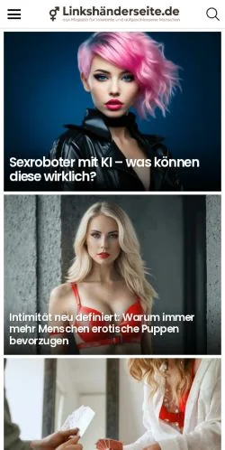 Anteprima del sito Linkshaenderseite, media di Germania per articoli sponsorizzati