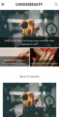 Anteprima del sito Choosebeauty, media di Paesi Bassi per articoli sponsorizzati