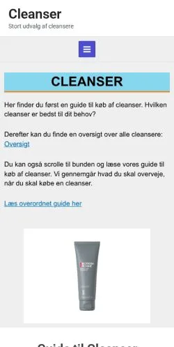Forhåndsvisning af Cleanser, medie fra Danmark til sponsorerede artikler