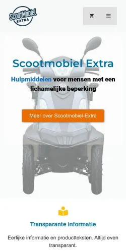 스폰서 기사용 네덜란드 매체 Scootmobiel Extra 사이트 미리보기