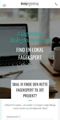 Anteprima del sito Magasinet Boligforbedring, media di Danimarca per articoli sponsorizzati