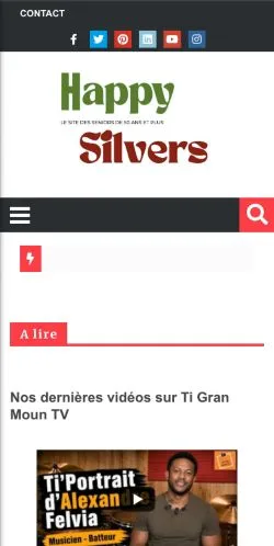 Anteprima del sito Happy Silvers, media di Francia per articoli sponsorizzati