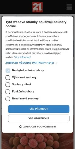 Podgląd witryny 21Stoleti, medium z kraju Czechy do artykułów sponsorowanych