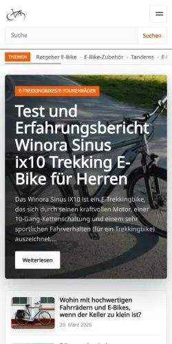 Anteprima del sito Fahrrad-Online, media di Germania per articoli sponsorizzati