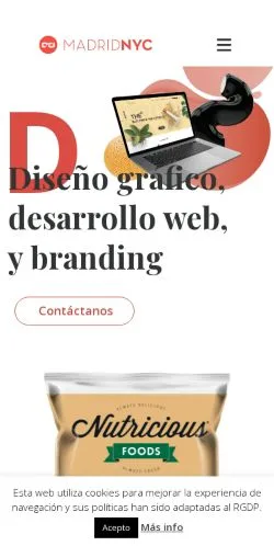 スポンサード記事向けのスペインメディア、MadridNYC Studioのサイトプレビュー