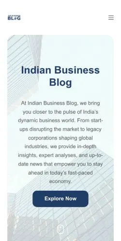 Anteprima del sito The Indian Business Blog, media di India per articoli sponsorizzati