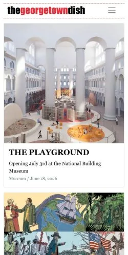 Anteprima del sito The Georgetown Dish, media di Stati Uniti per articoli sponsorizzati