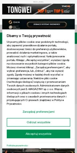 Podgląd witryny Gramwzielone, medium z kraju Polska do artykułów sponsorowanych