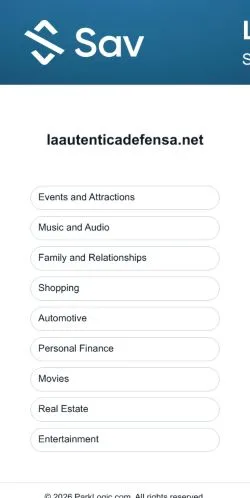 Anteprima del sito La Auténtica Defensa, media di Spagna per articoli sponsorizzati