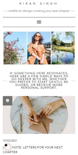 Anteprima del sito Midlife By Design, media di Regno Unito per articoli sponsorizzati