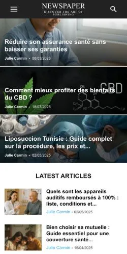 Anteprima del sito Total Santé, media di Francia per articoli sponsorizzati