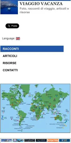 Anteprima del sito Foto e Racconti di Viaggio, media di Italia per articoli sponsorizzati