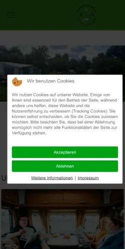Anteprima del sito Campingplatzhelden, media di Germania per articoli sponsorizzati