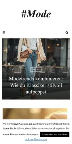 Podgląd witryny #Mode -, medium z kraju Austria do artykułów sponsorowanych