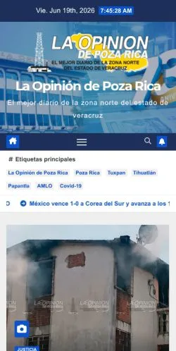 Anteprima del sito La Opinión De Poza Rica, media di Spagna per articoli sponsorizzati