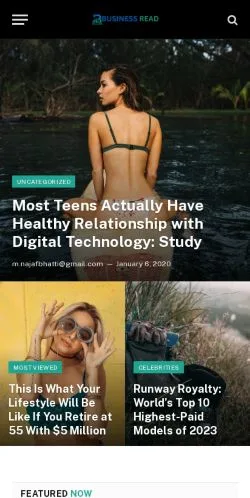 Anteprima del sito BusinessRead, media di Stati Uniti per articoli sponsorizzati
