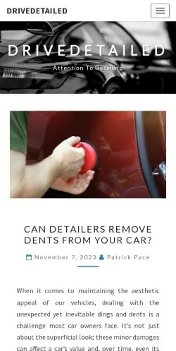 Anteprima del sito DriveDetailed, media di Stati Uniti per articoli sponsorizzati