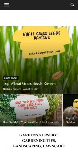 Anteprima del sito Gardens Nursery, media di Stati Uniti per articoli sponsorizzati