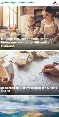 Podgląd witryny Hobbyhelden, medium z kraju Niemcy do artykułów sponsorowanych