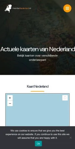 Anteprima del sito KaartenNederland, media di Paesi Bassi per articoli sponsorizzati