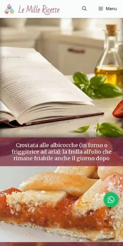 Anteprima del sito Le Mille Ricette, media di Italia per articoli sponsorizzati